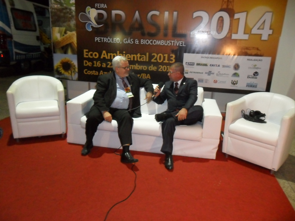 Dr. Alberto em entrevista na abertura da Feira Internacional de Petróleo