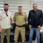 Delegado – CONFEP/PR – Chrystian Gardin e Delegado CONFEP/PR – Ronaldo Almeida estiveram com o Comandante da PM/ PR – Norte, conversando sobre parcerias e o apoio do canil CONFEP/K9 no Estado